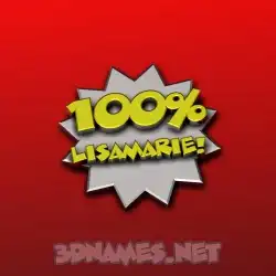 lisamarie in 100 Percent style - 3D name wallpaper