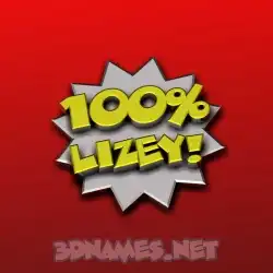 lizey in 100 Percent style - 3D name wallpaper