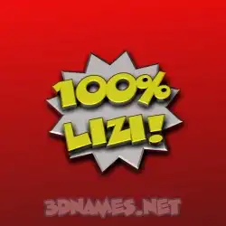 lizi in 100 Percent style - 3D name wallpaper