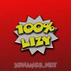 lizy in 100 Percent style - 3D name wallpaper