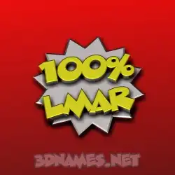 lmar in 100 Percent style - 3D name wallpaper