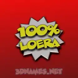 loera in 100 Percent style - 3D name wallpaper