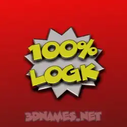 logk in 100 Percent style - 3D name wallpaper