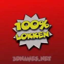 lokken in 100 Percent style - 3D name wallpaper