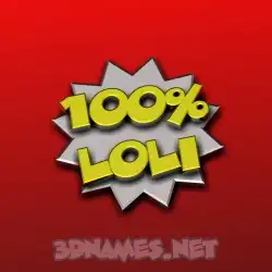 loli in 100 Percent style - 3D name wallpaper