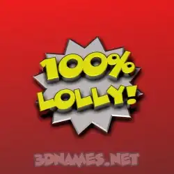 lolly in 100 Percent style - 3D name wallpaper