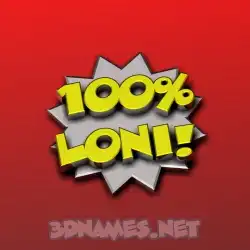 loni in 100 Percent style - 3D name wallpaper