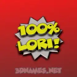 lori in 100 Percent style - 3D name wallpaper