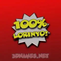 lorinyo in 100 Percent style - 3D name wallpaper