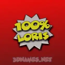 loris in 100 Percent style - 3D name wallpaper