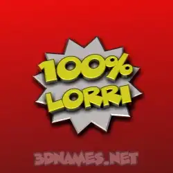 lorri in 100 Percent style - 3D name wallpaper
