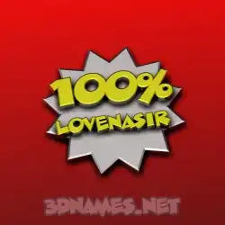 lovenasir in 100 Percent style - 3D name wallpaper