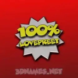 lovepreet in 100 Percent style - 3D name wallpaper