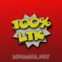 ltk in 100 Percent style - 3D name wallpaper