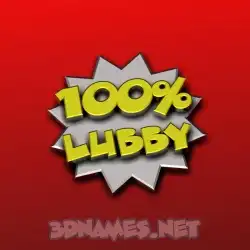 lubby in 100 Percent style - 3D name wallpaper