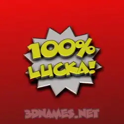 lucka in 100 Percent style - 3D name wallpaper
