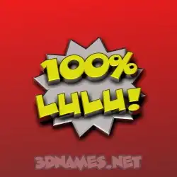 lulu in 100 Percent style - 3D name wallpaper