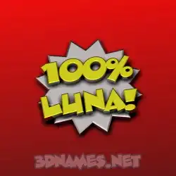 luna in 100 Percent style - 3D name wallpaper