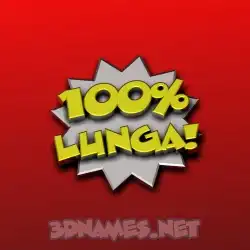 lunga in 100 Percent style - 3D name wallpaper