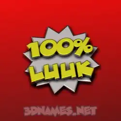 luuk in 100 Percent style - 3D name wallpaper