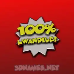 lwandile in 100 Percent style - 3D name wallpaper