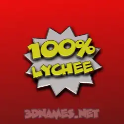 lychee in 100 Percent style - 3D name wallpaper