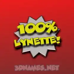 lynette in 100 Percent style - 3D name wallpaper