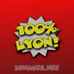lyon in 100 Percent style - 3D name wallpaper