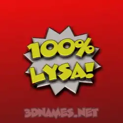 lysa in 100 Percent style - 3D name wallpaper