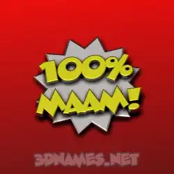 maam in 100 Percent style - 3D name wallpaper
