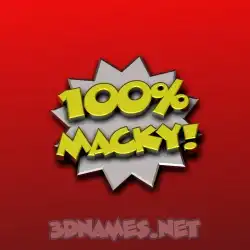 macky in 100 Percent style - 3D name wallpaper