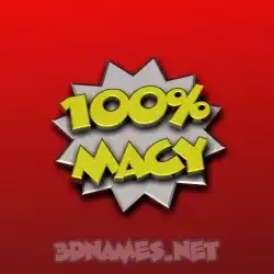 macy in 100 Percent style - 3D name wallpaper