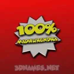 madhurendra in 100 Percent style - 3D name wallpaper