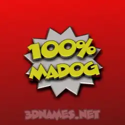 madog in 100 Percent style - 3D name wallpaper
