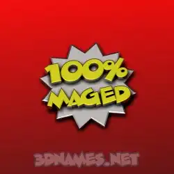 maged in 100 Percent style - 3D name wallpaper