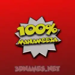 mahameeza in 100 Percent style - 3D name wallpaper