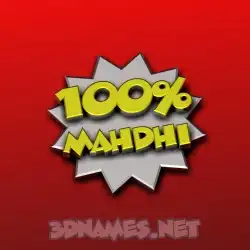 mahdhi in 100 Percent style - 3D name wallpaper