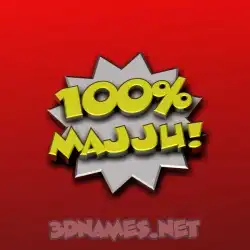 majju in 100 Percent style - 3D name wallpaper