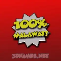 malawat in 100 Percent style - 3D name wallpaper