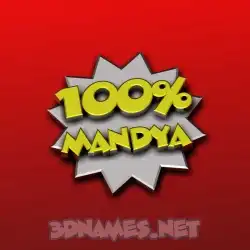 mandya in 100 Percent style - 3D name wallpaper