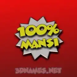 mansi in 100 Percent style - 3D name wallpaper