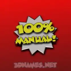 manual in 100 Percent style - 3D name wallpaper