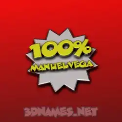 manuelvega in 100 Percent style - 3D name wallpaper