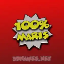 maris in 100 Percent style - 3D name wallpaper