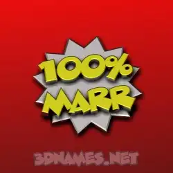 marr in 100 Percent style - 3D name wallpaper