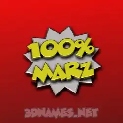 marz in 100 Percent style - 3D name wallpaper
