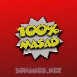 masad in 100 Percent style - 3D name wallpaper