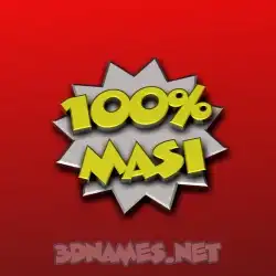 masi in 100 Percent style - 3D name wallpaper