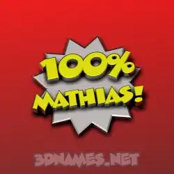 mathias in 100 Percent style - 3D name wallpaper