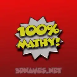 mathy in 100 Percent style - 3D name wallpaper